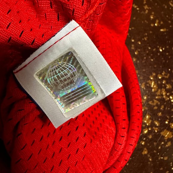 Eric Emanuel Mens Red Sixers Edition Elastic Waist Mesh Athletic Shorts Size XXL - Picture 4 of 6